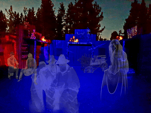 photo of ghosts in the ghost town